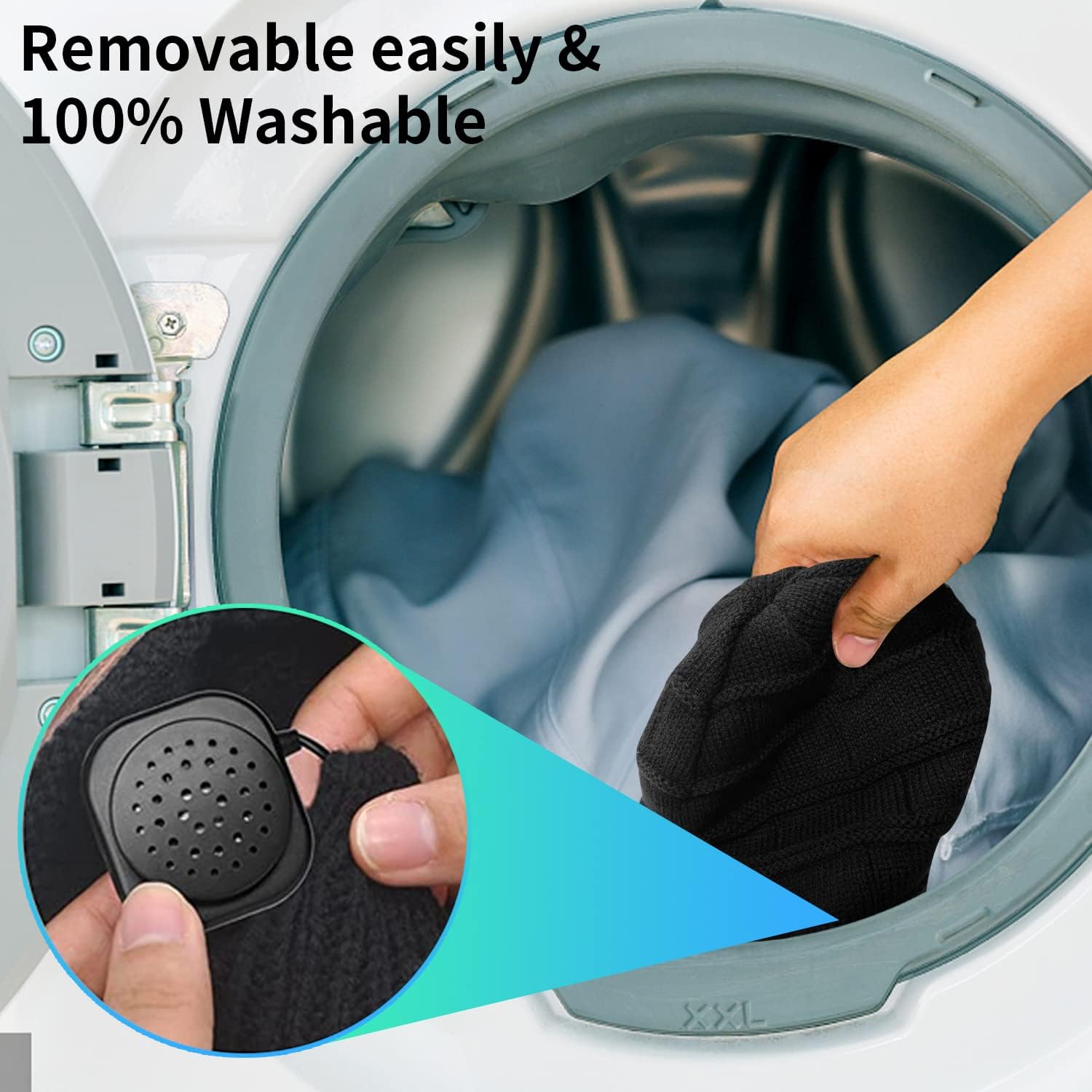 Wireless Beanie Hat, Men Gifts Wireless 5.2 Headphone Unique Gifts Wireless Hat for Men Winter Knit Hats Tech Gifts Mens Gift Ideas Christmas Stocking Stuffers Gifts for Men Women Teen Boys Black - Image 4