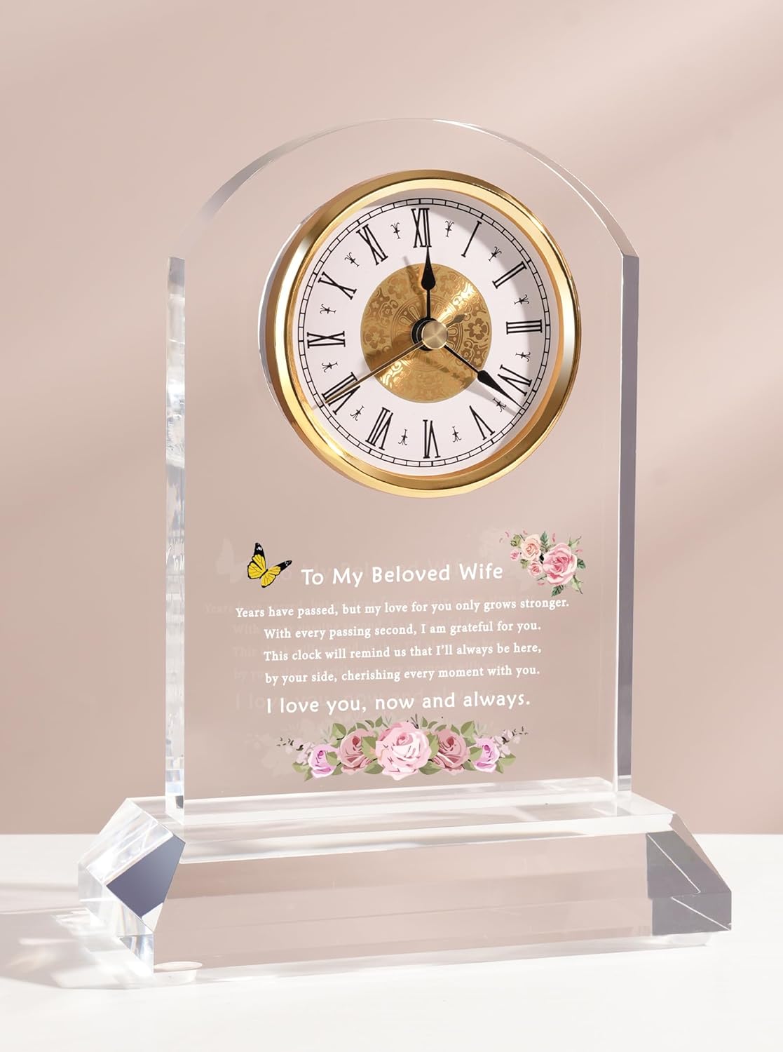 DEEWISH Wife Gifts from Husband - Unique Personalized Anniversary Clock - Elegant Birthday, Mother's Day, Christmas, Wedding, Valentine's Day Gift Ideas for Wife Who Has Everything - Image 8