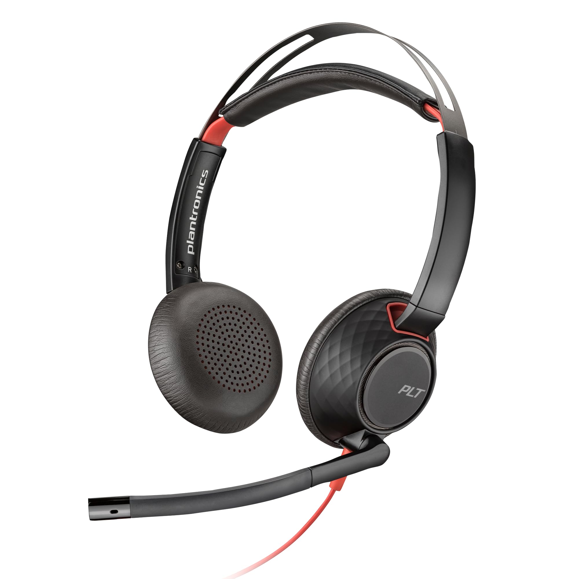 Blackwire 5220 USB-A Wired Headset (Plantronics) - Flexible Noise-Canceling Boom Mic - Ergonomic Design - Connect to PC/Mac, Mobile via USB-A or 3.5 mm - Works w/Teams, Zoom - Amazon Exclusive