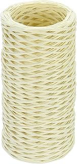 sourcing map Alambre floral de 164 pies, alambre de encuadernación de vid de 2 mm para manualidades, ramo de flores, coronas de Navidad, color amarillo claro
