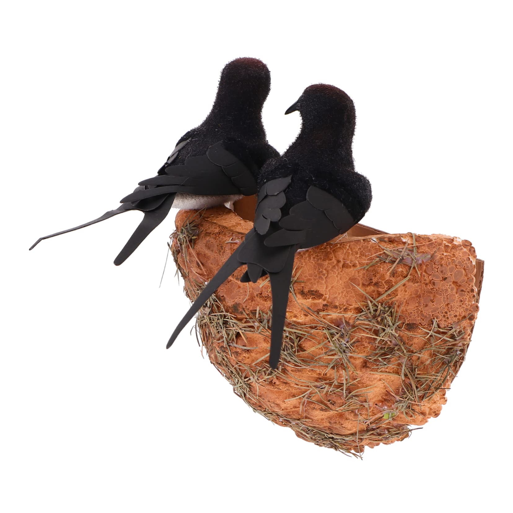 Sosoport 3ensembles Décoration De Nid De Hirondelle Modèle Simulé Accessoire Photo Pour Jardin Balcon Et Intérieur Ornement Et Élégant