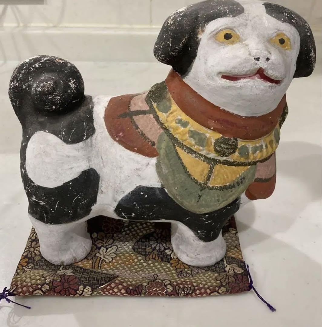 レトロ　古道具　土人形　泥人形　犬　戌　狛犬　アンティーク　広島　子宝　チン Amazon | レトロ 古道具 土人形 泥人形 犬 戌 狛犬 アンティーク