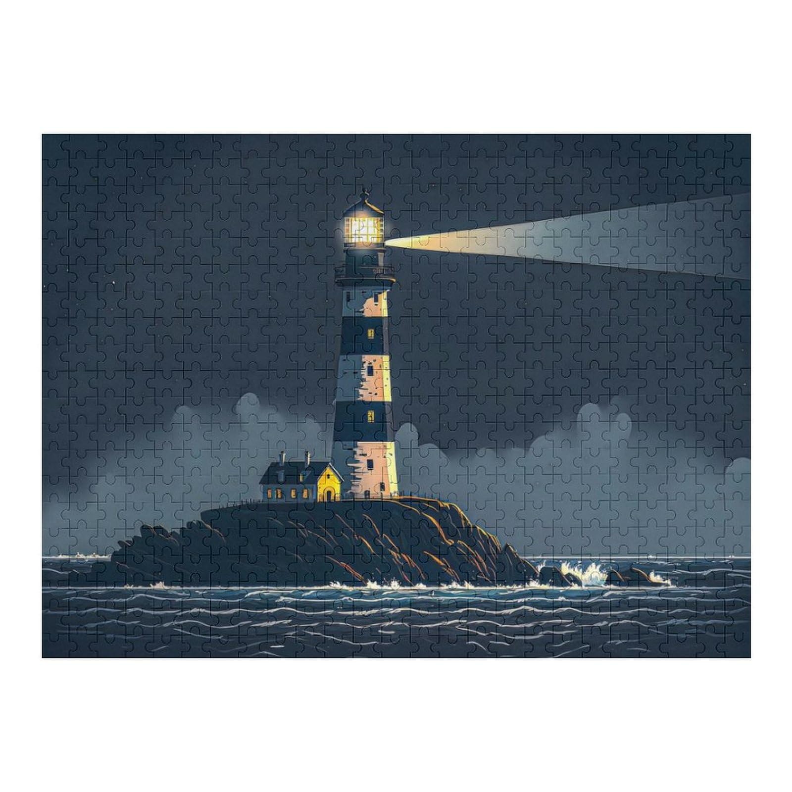Jigsaw Puzzles 1000pcs(52x38cm) for Adults Lighthouse Jigsaws for Adults Brain Teaser Game For Family Fun Help The Brain Exercise 1000pcs(52x38cm) — image 1