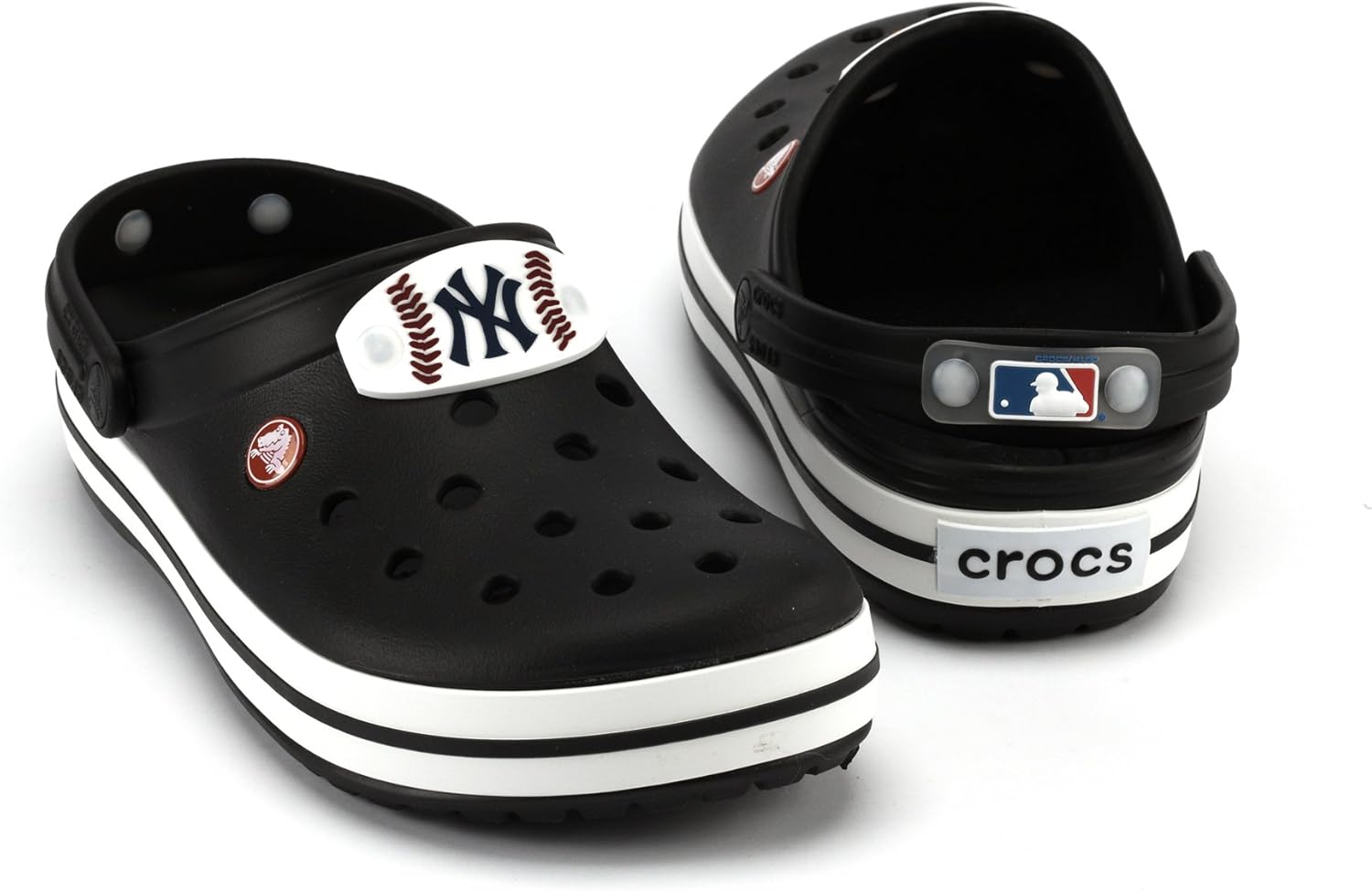 MLB New York Yankees Banded SlipOn Clog Style Shoe By Crocs, Black, Kids 1