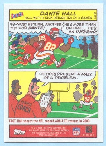 Miniatura 1 de Dante Hall 2004 Topps Bazooka Comic #5 - Kansas City Chiefs