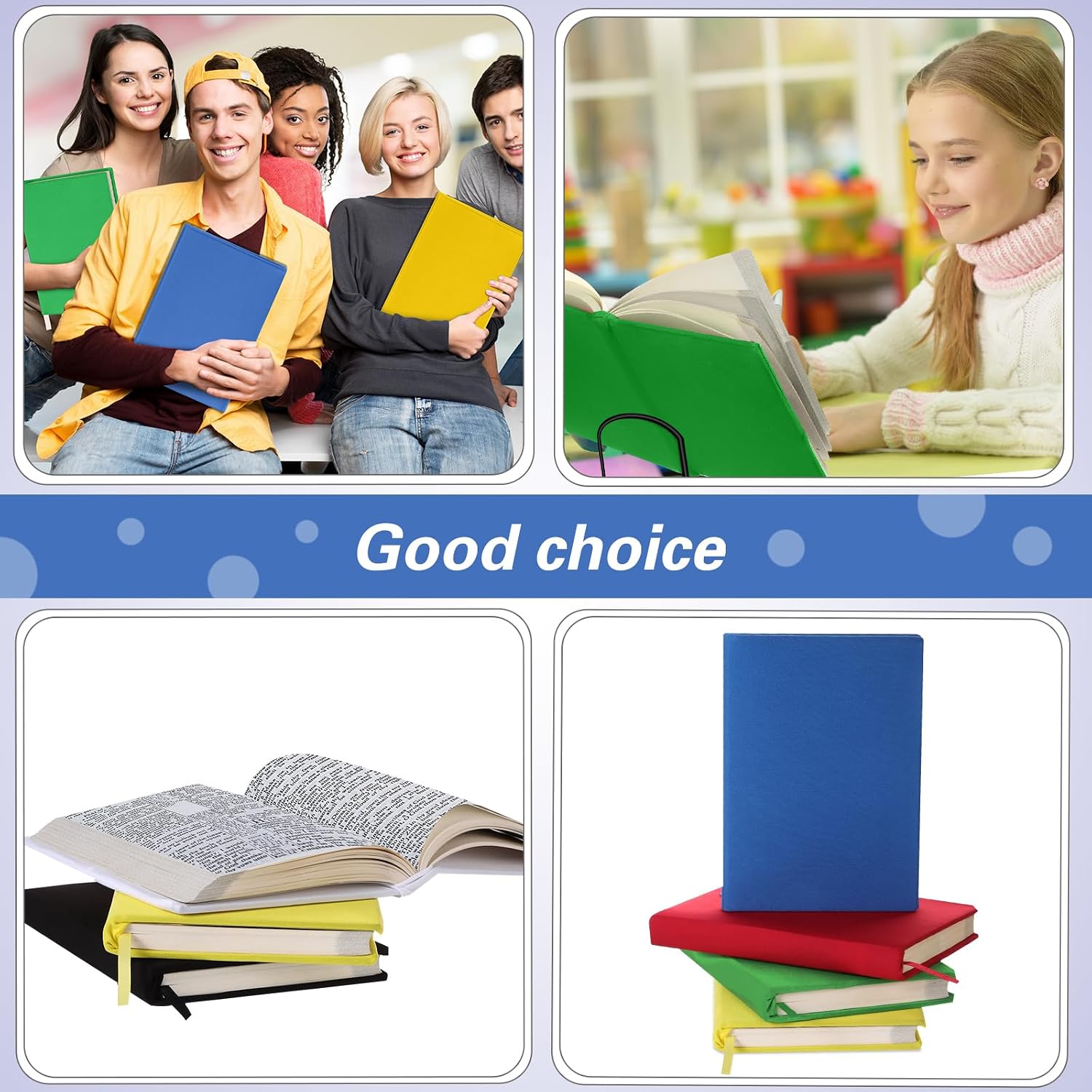 Gilprop 12 Pack Stretchable Book Covers, 9.06 x 14.57 Inch Washable Reusable Fabric Book Sleeve Covers Suitable for 9-11 Inch Hardcover Textbooks Notebook Protection (Lively Colors)