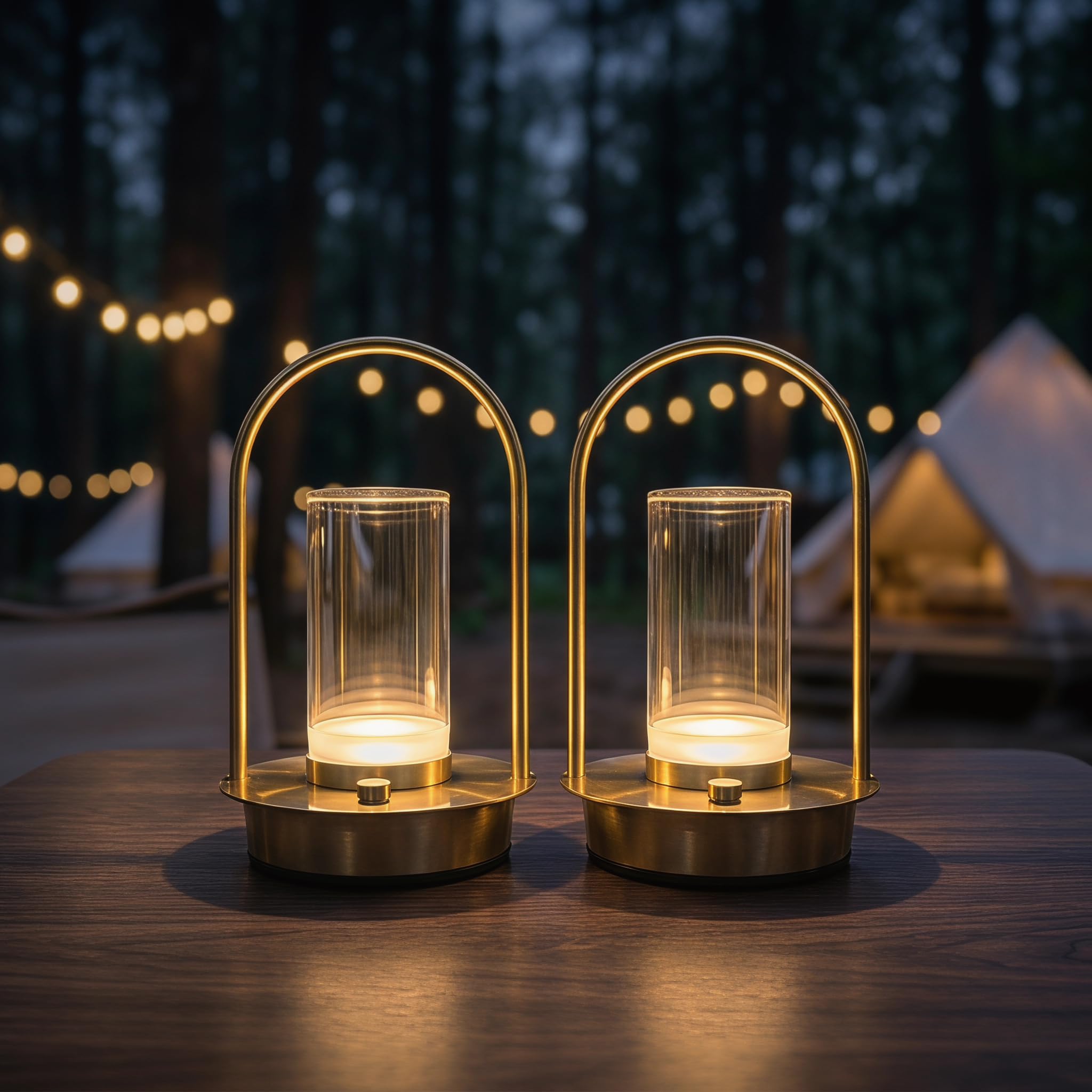 Photo 1 of ***Only one*** 2 Pack Rechargeable Cordless Table Lamps,Battery Operated LED Desk Lights,3 Color Stepless Dimming,Portable Touch Lamps with Handle for Camping,Patio,Restaurant,Bar,Coffee Shop,Bedroom(Gold)