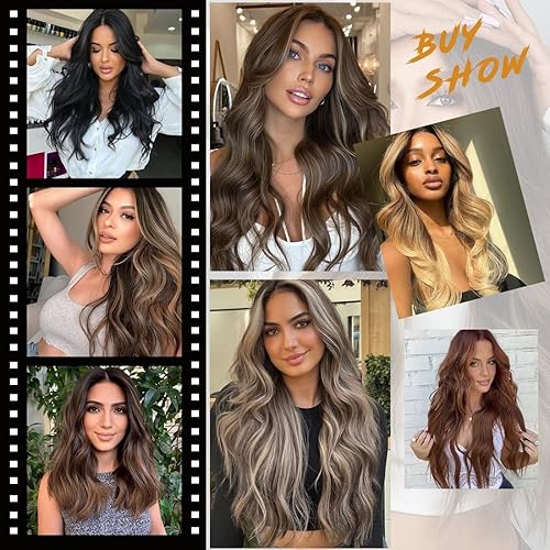 Miniatura 5 de Extensión de cabello de alambre invisible de 12 pulgadas, ajustable, transparente, 4 clips de seguridad, extensiones de alambre sintético largo