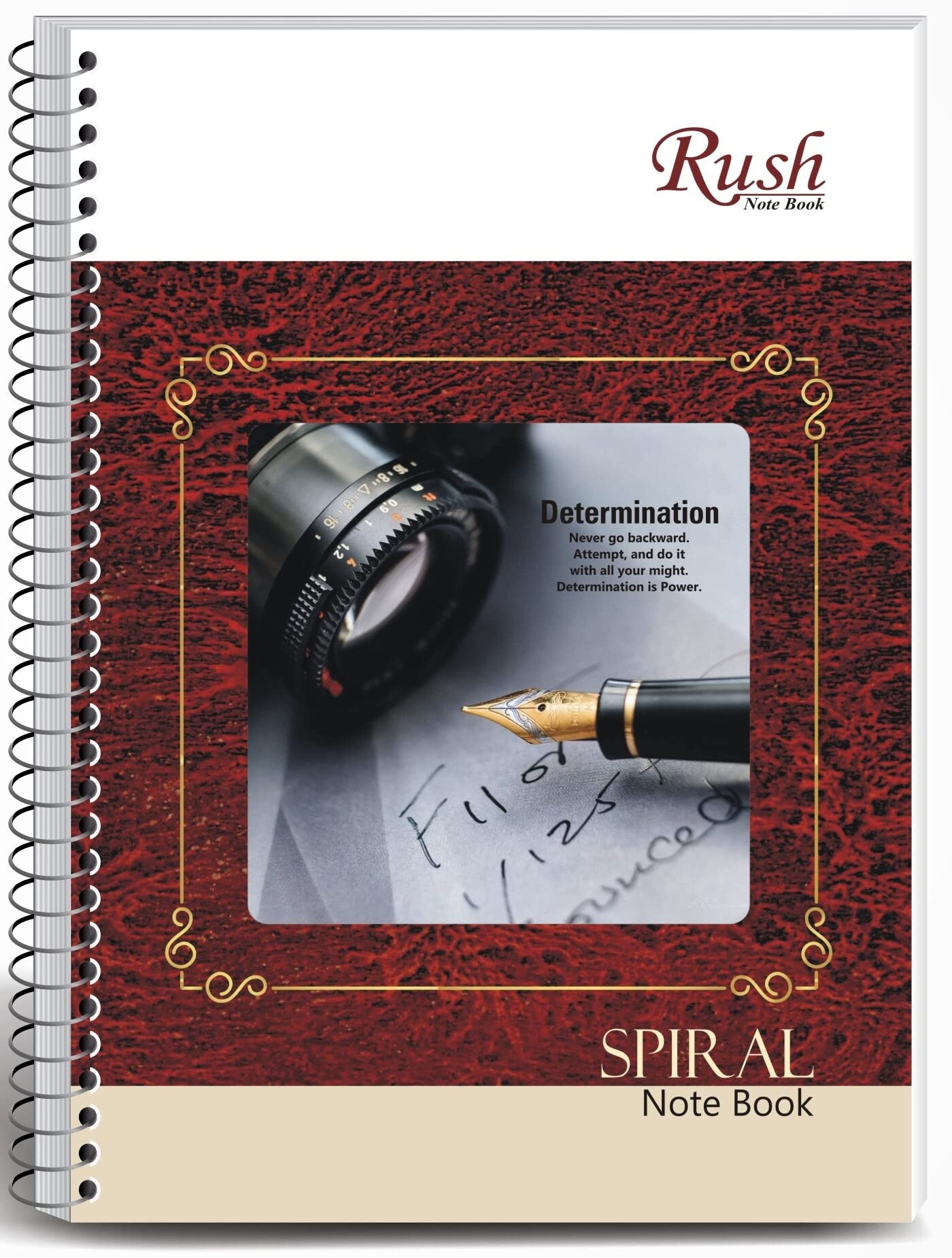 Rush - Quaderno a spirale a righe, 200 pagine, formato A4, confezione da 4, a righe