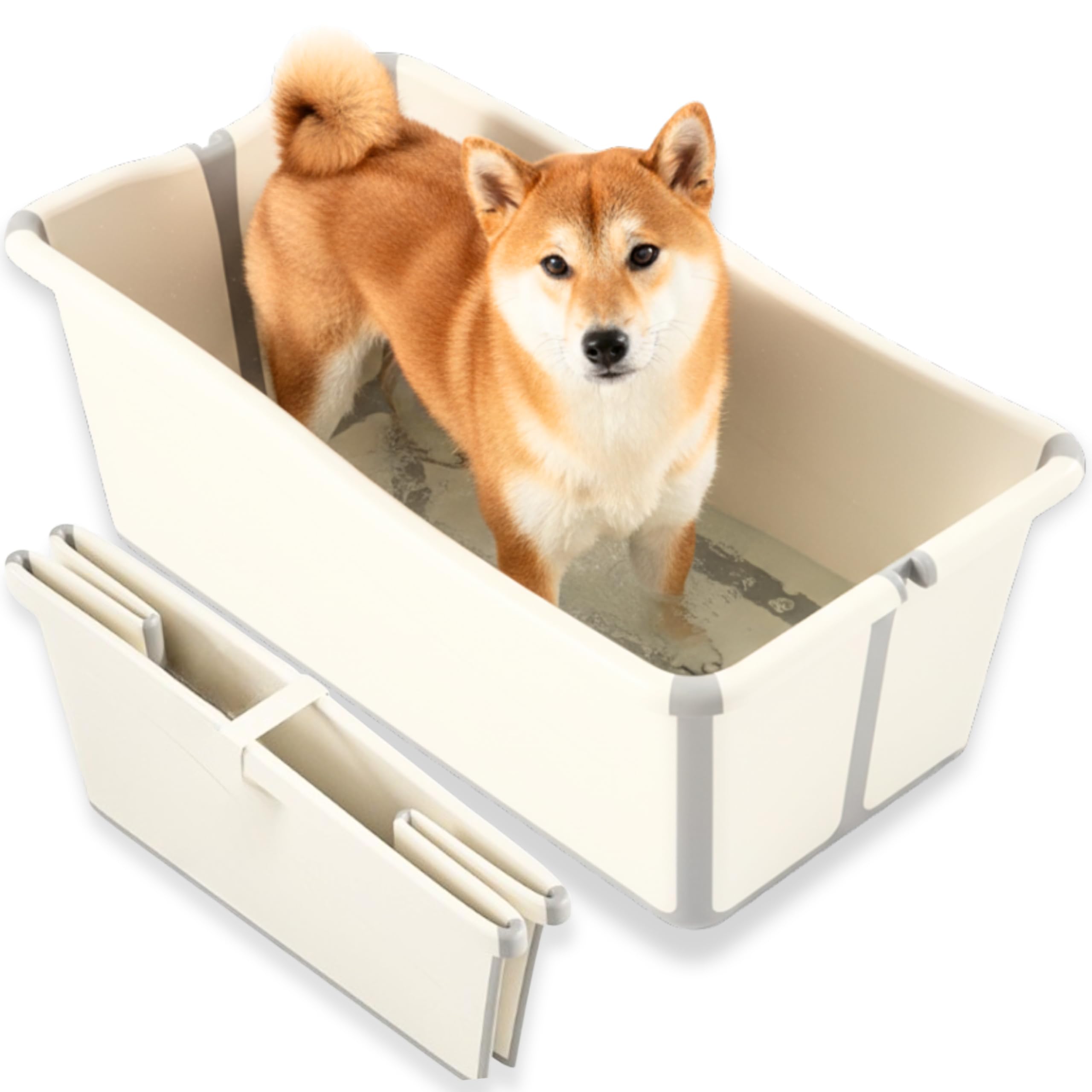 Fresh  犬用バスタブ Amazon.co.jp: 【中型犬用ワイドサイズ・またぎやすい設計】犬用