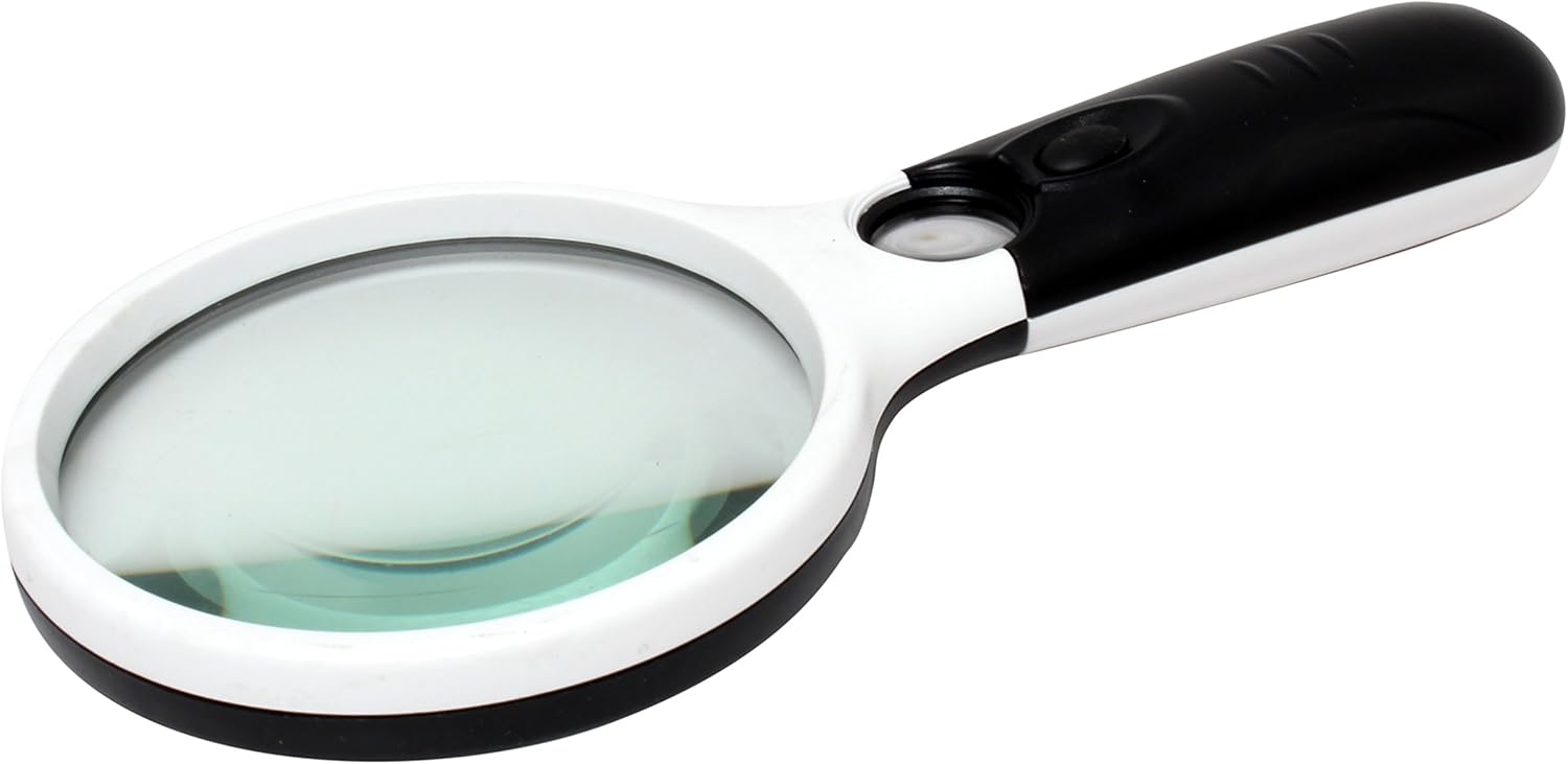 Magnifying Glass with Light Magnifier 3 LED 3X 45X Handheld