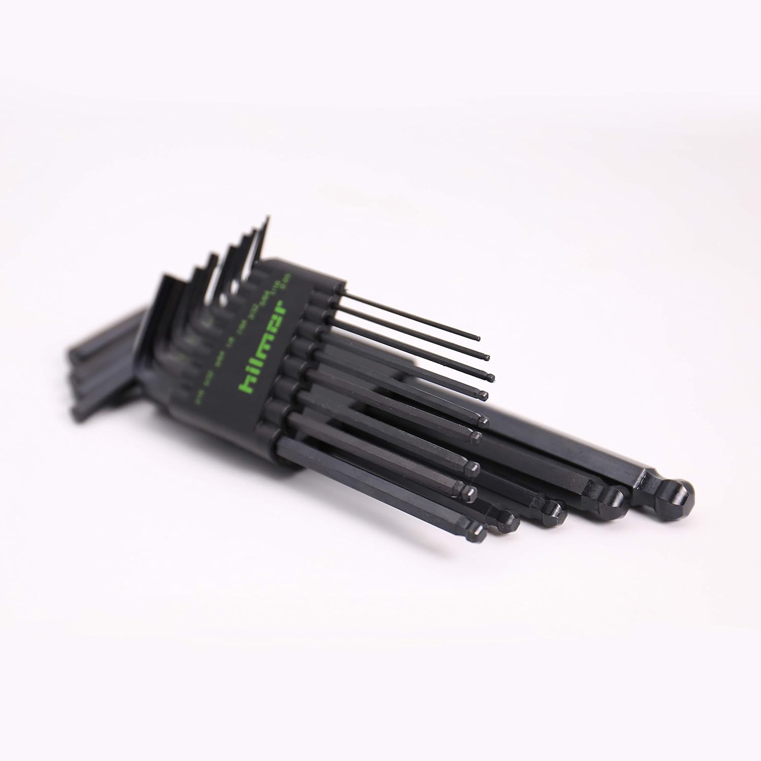 Hilmor Hex Key Ball End Set 0.05" - 3/8", Standard Sizes, Black-Oxide, HKSBE 1839049