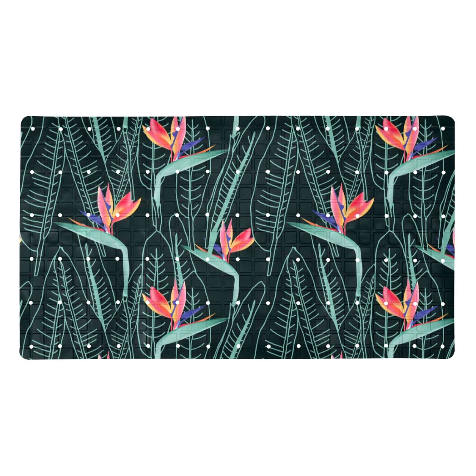 Tapis de bain tropical antidérapant pour éviter les glissades