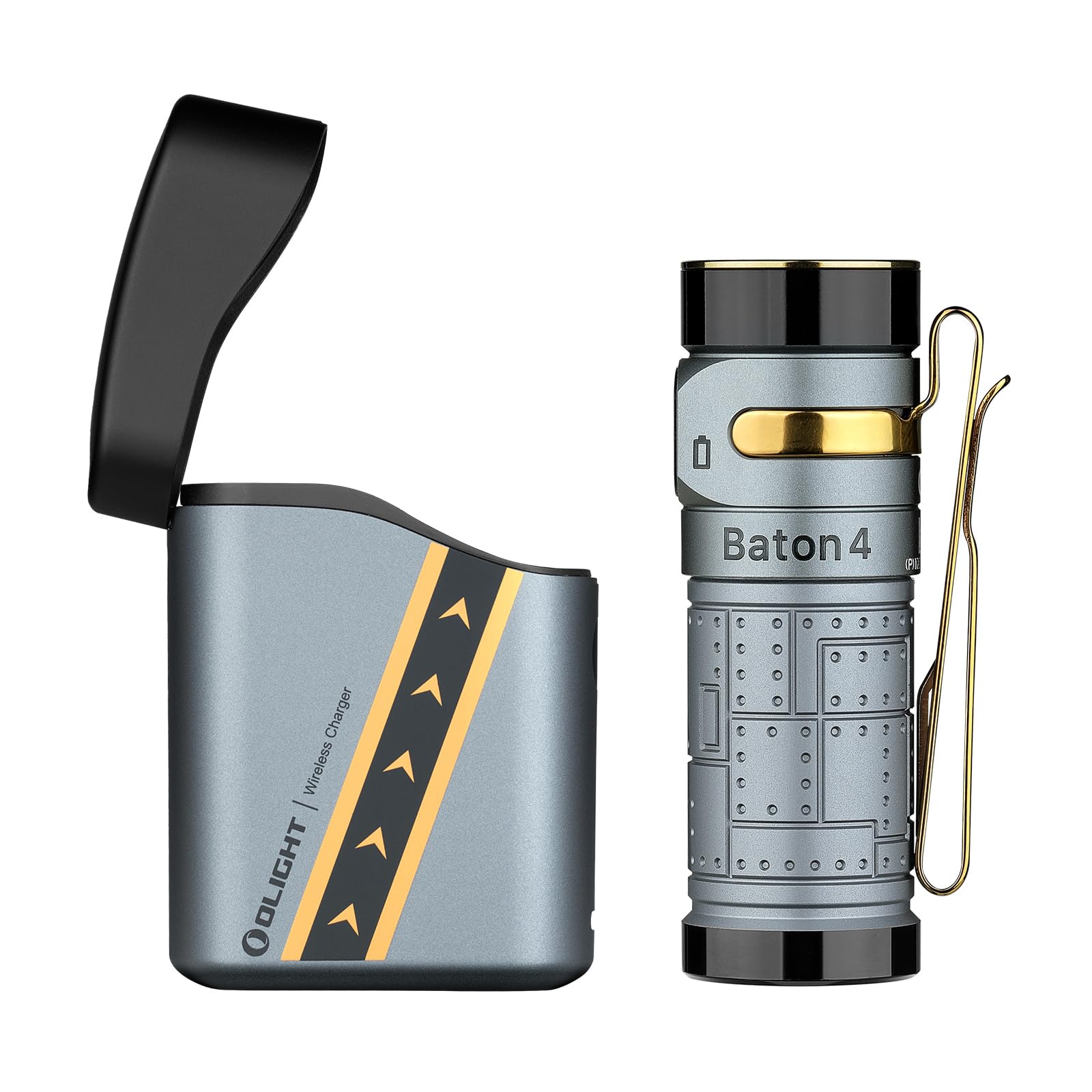 OLIGHT Baton3 pro max 2500lm Potenza Alta, 145m di Alcance, 6 Modalità di Illuminazione Torcia EDC Portatile LED Ricaricabile Adatta per Illuminazione da Campeggio, Escursioni e Uso Domestico(Nero CW)