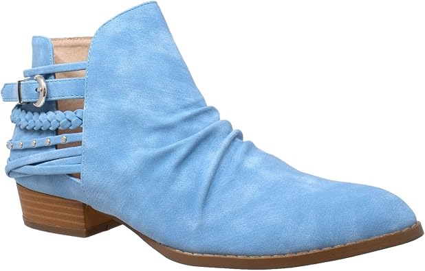 SOBEYO Womens Ankle Boots Western Block 