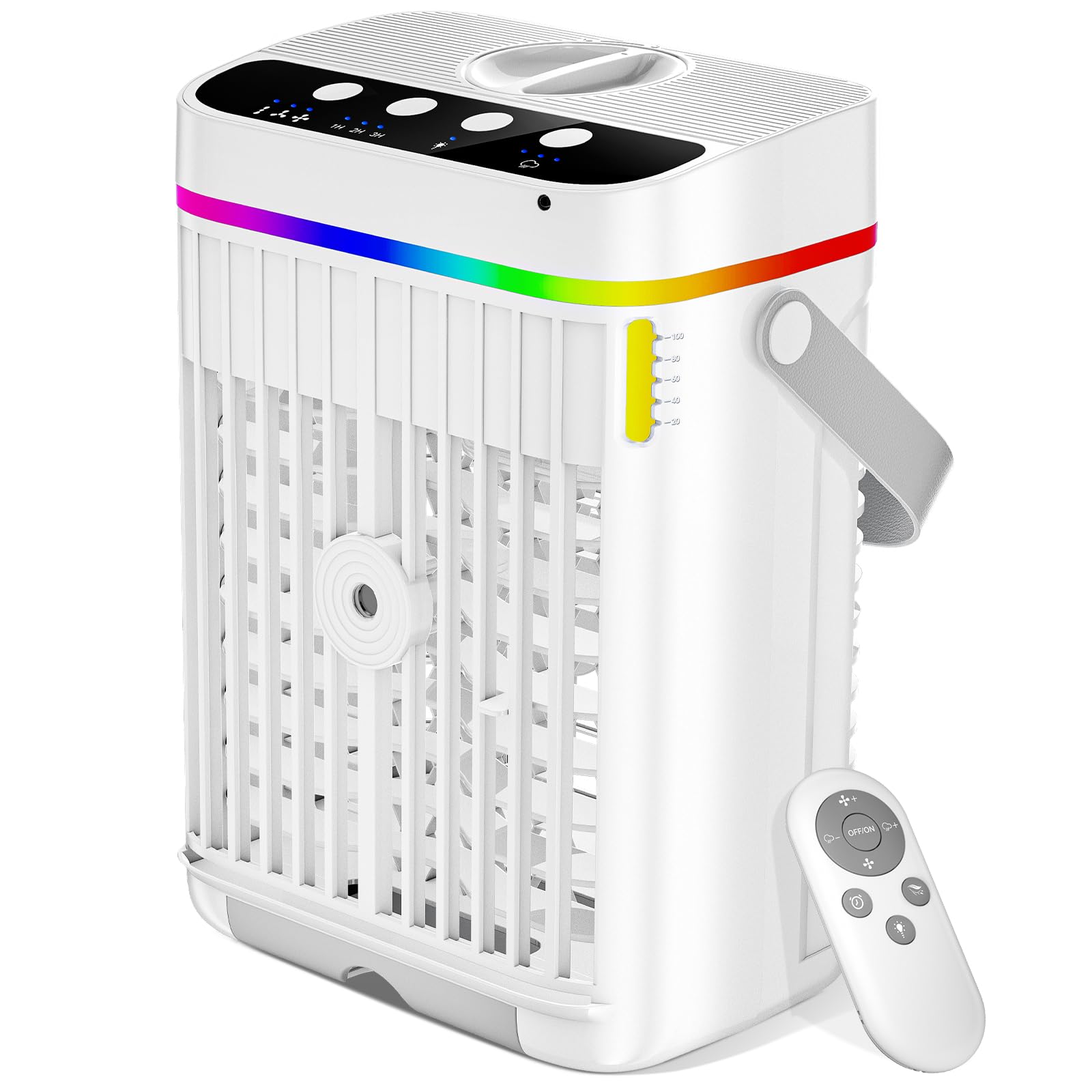 Mini-airconditioning, kleine mobiele airconditioning, met accu, 4-in-1 Mini-airconditioning, kleine mobiele airconditioning, met accu, 4-in-1