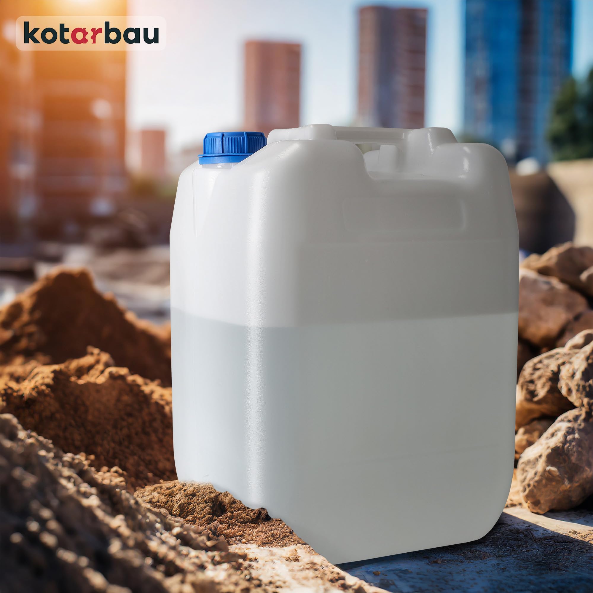 KOTARBAU® Wasserkanister 20L ohne Hahn Kunststoff Kanister für Wasser Kanister lebensmittelecht PE Trinkwasserbehälter mit Schraubverschluss Trinkwasser Kanister Wasserbehälter
