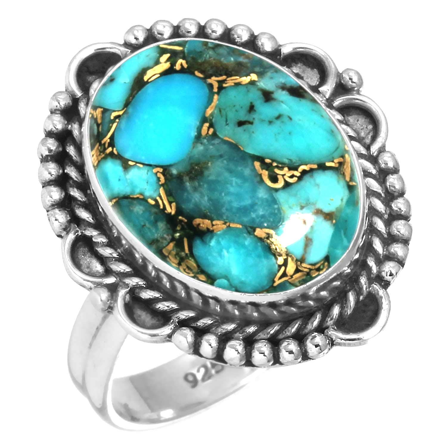 Handmade Genuine 925 Sterling Silver Ring Chunky Natural Gemstone Crystal, Carnelian, Agate, Garnet Oval Boho Jewelry For Women