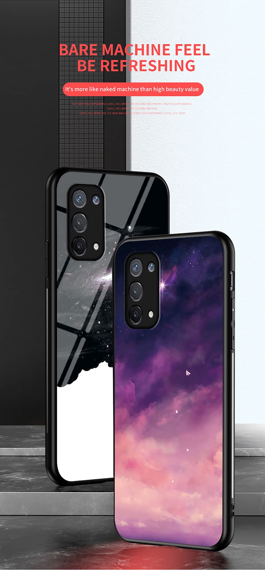 SHIEID Custodia Per Oppo A74 5G Con Retro In Vetro Temperato Marmo E Bordo In TPU - Sottile E Protettiva - Copertura Posteriore - Oro E Nero