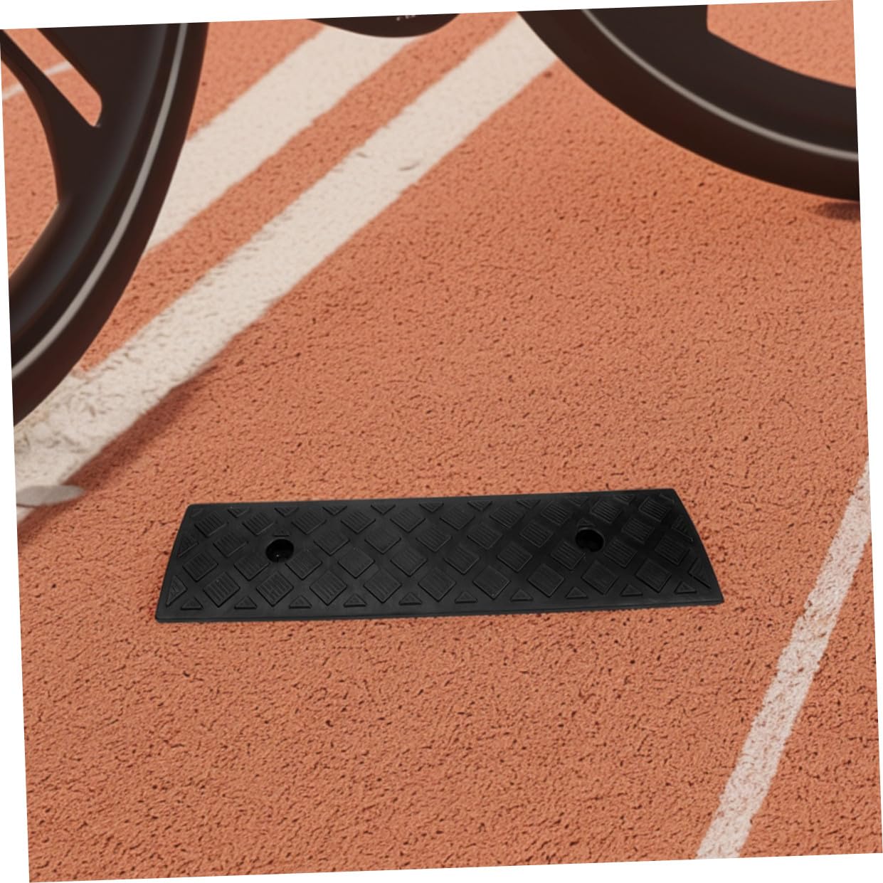 CALLARON Rampe De Seuil Antidérapante 2 Pièces 3 Cm Hauteur en Caoutchouc Et Plastique Épais pour Allée, Trottoir, Garage, Scooter Et Fauteuil Roulant, Accès Véhicule, Usage Intérieur Et Extérieur