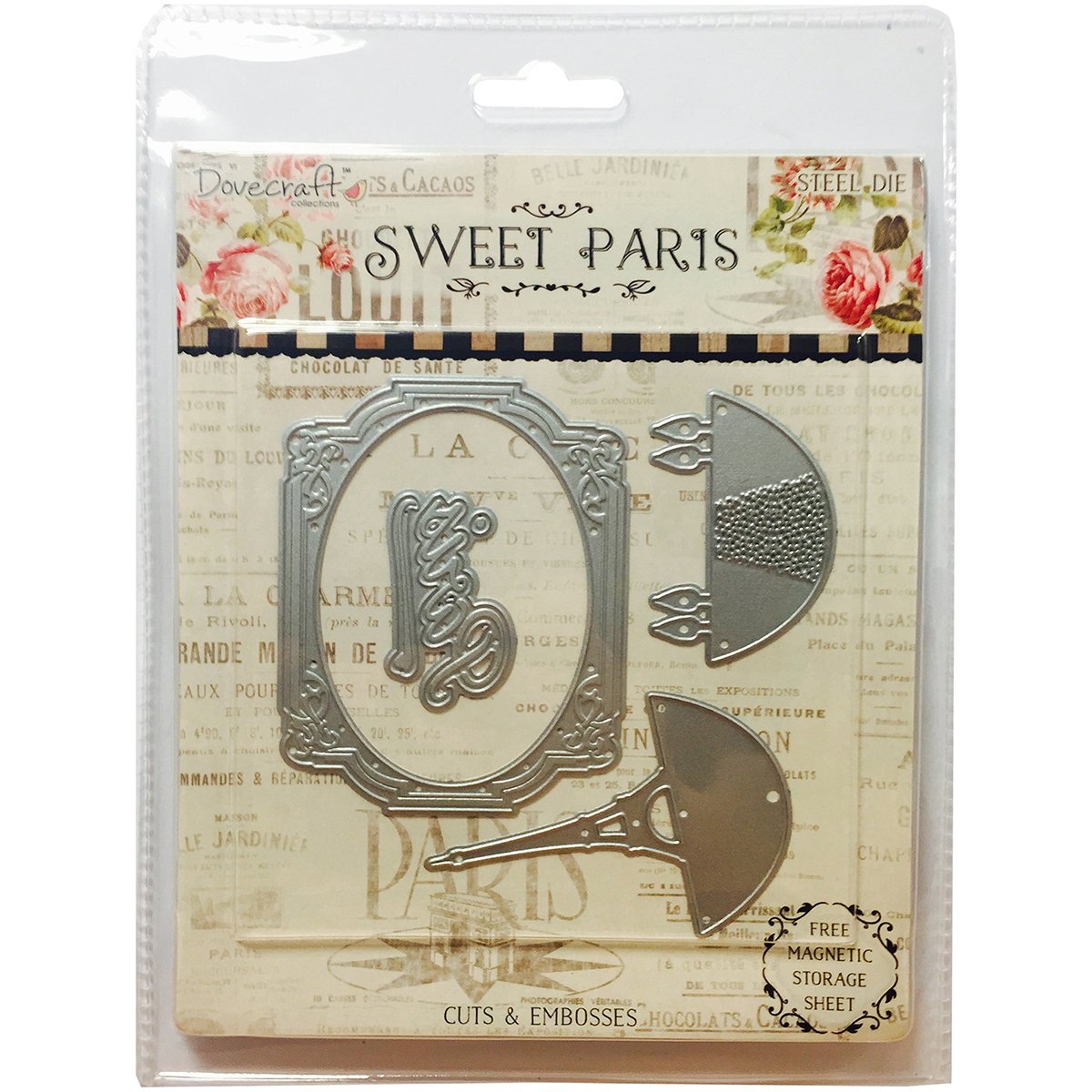 Dovecraft Sweet Paris - Set Di 4 Fustelle Magnetiche Per Torretta Eiffel 3D - 3