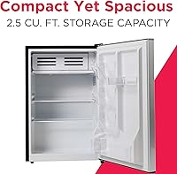 Vista 2 de Frigidaire EFR285-6COM, refrigerador de 2.5 pies cúbicos, puerta de acero inoxidable, serie Platinum