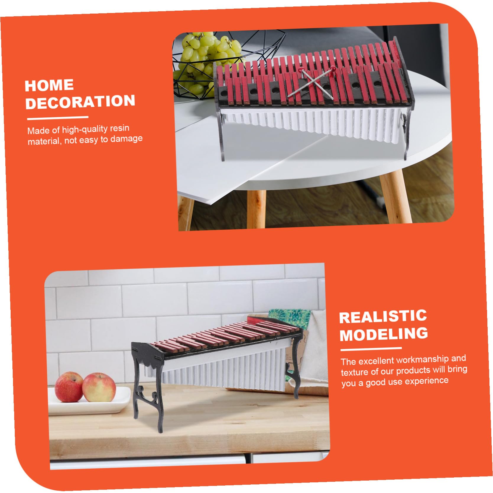 ibasenice Modèle De Marimba Décoratif Mini Xylophone pour La Décoration Intérieure