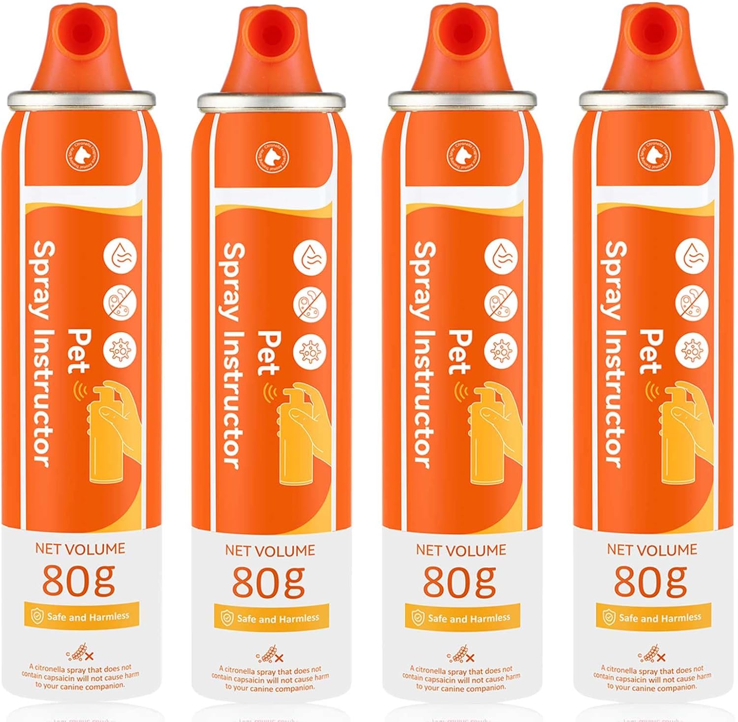 Spray Corrector Dog Trainer, 80ml 4 Pack Spray Corrector, Humane & Effective, for Dog to Stops Barking, Jumping Up, Place Avoidance, Food Stealing, Dog Fights, Attacks & Unwanted Dog Behaviour