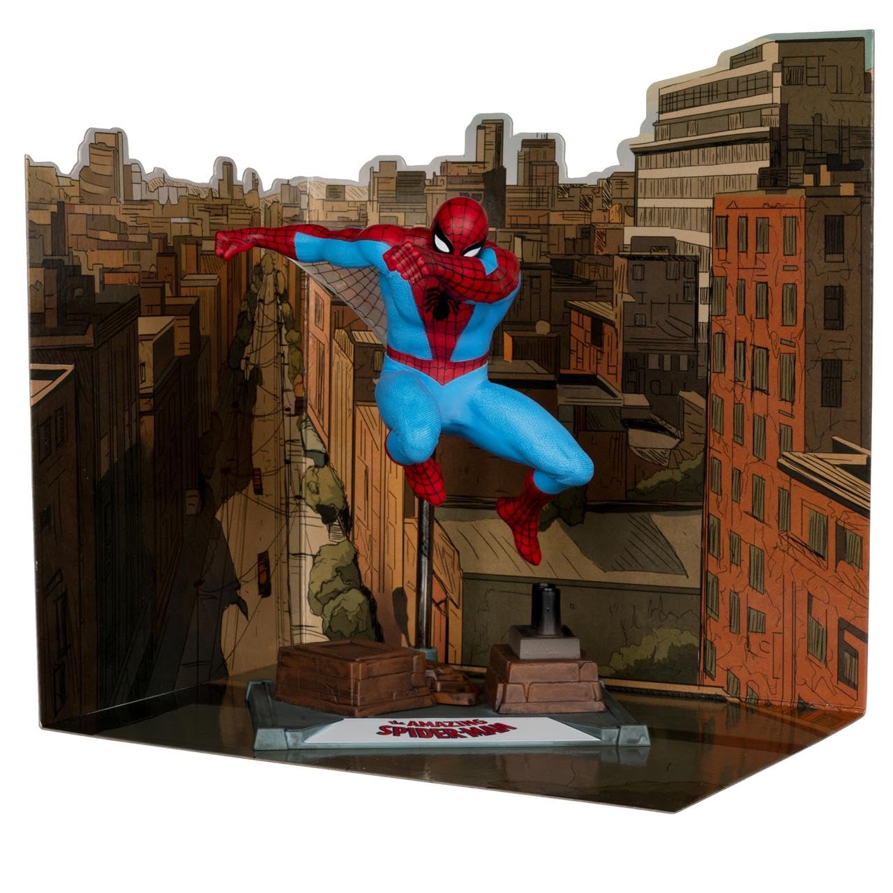 McFarlane Figura de Spiderman Edición Limitada basada en el cómic número 301 de The Amazing Spidermnan, Posada no articulada, de Escala 1:10, 18cm, + 1 Tarjeta Coleccionable, Bizak (64384762)