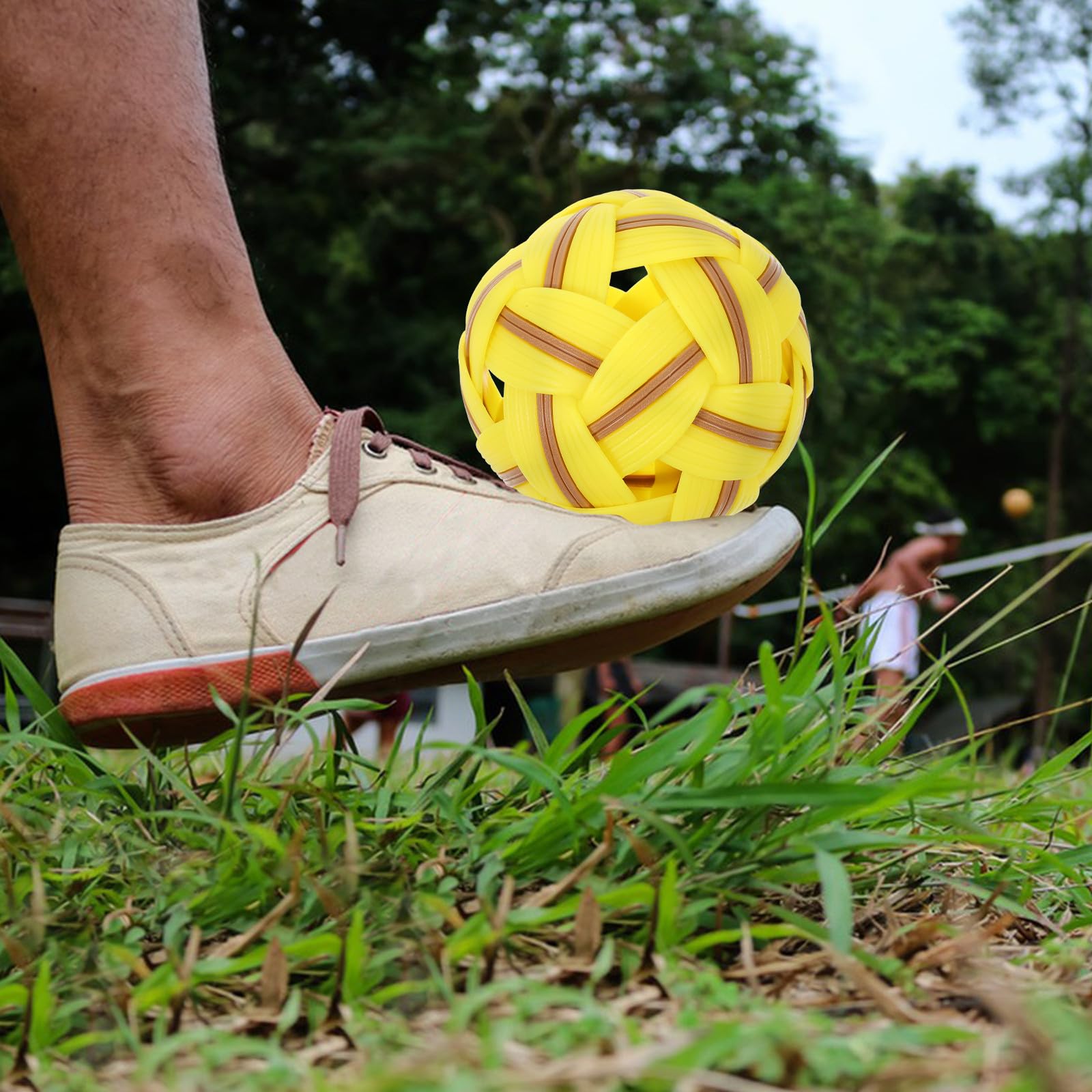 Juguete de Fútbol de Plástico Incluye Bolsa de Red para Exteriores, Pelota Tejida Resistente y Fácil de Transportar, Adecuado