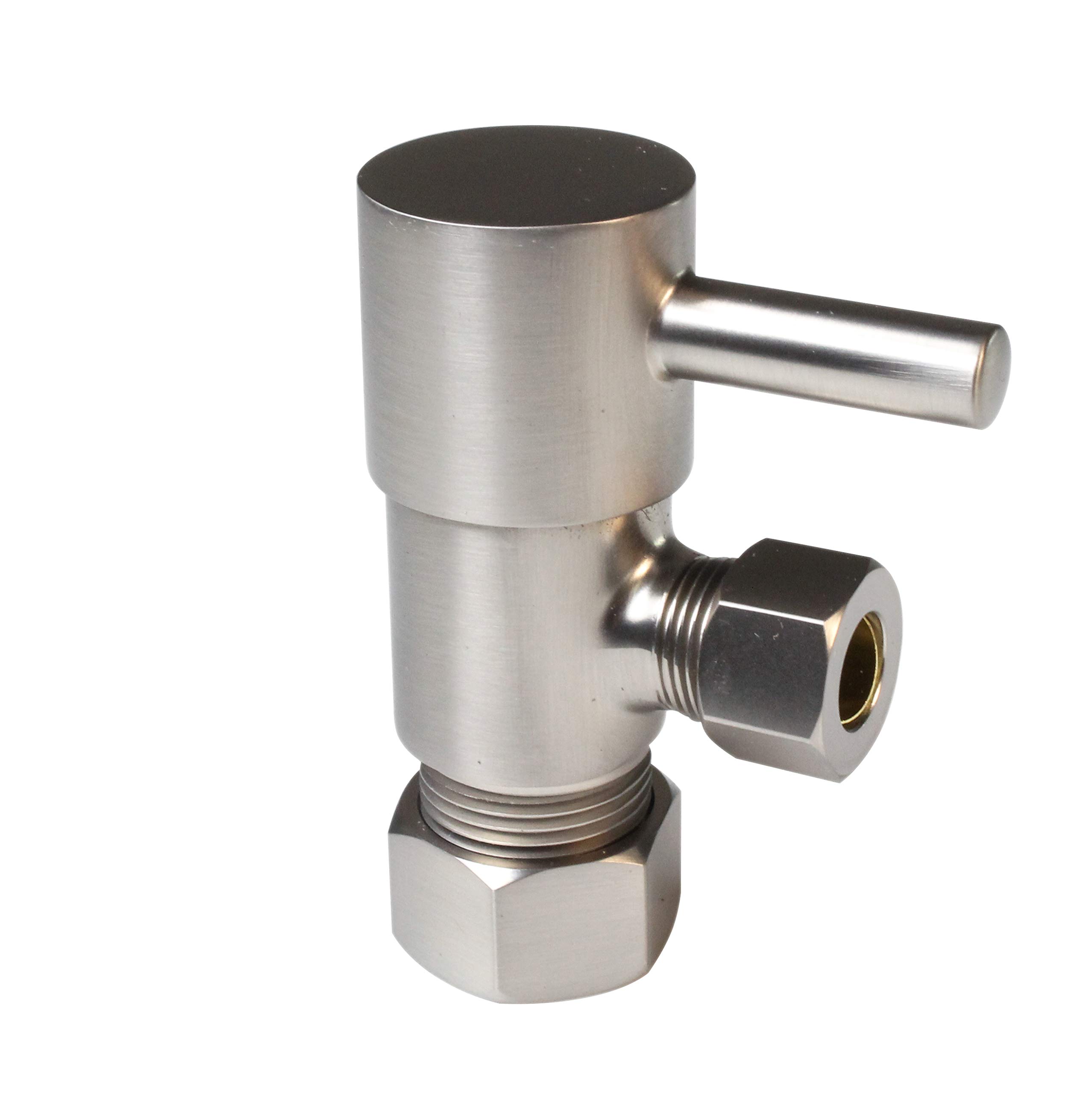 Westbrass D1838QRL-07 - Juego de lavabo con Desagüe (latón, 1/4 vueltas, con válvulas y elevadores, níquel satinado