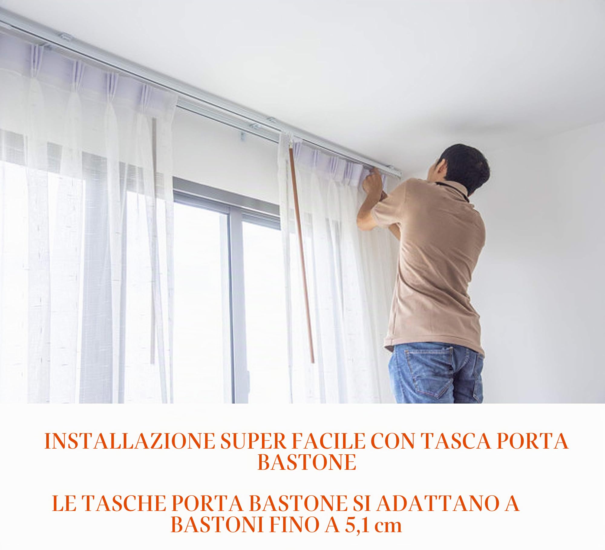 Elegant Comfort Set di Tenda a Pannello, in Stile Penelopie Jacquard, Tessuto, Beige, 54x84 Inches