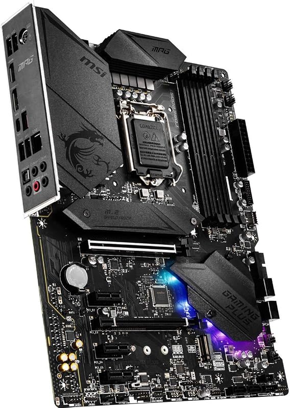Placa base para juegos MPG Z490 Gaming Plus (ATX, Intel Core de 10.ª generación, zócalo LGA 1200, DDR4, CF, ranuras duales M.2, USB 3.2 Gen 2, LAN 2.5G, DP/HDMI, Mystic Light RGB)