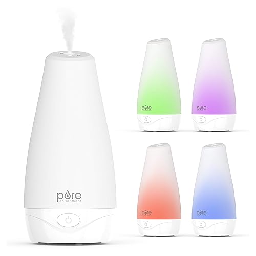 Pure Enrichment PureSpa Ultrasonic Essential Oil Diffuser — 100ml, Up to 7-Hour Mist with Auto Shut-Off