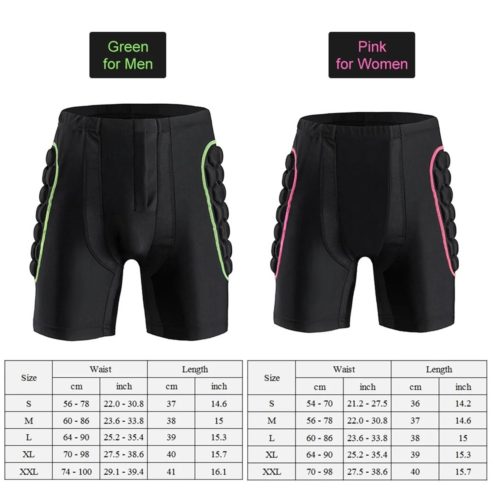 Ski Hüftprotektor Gepolsterte Shorts mit Hüftschutz for Outdoor-Sportarten wie Skifahren, Skaten und Snowboarden