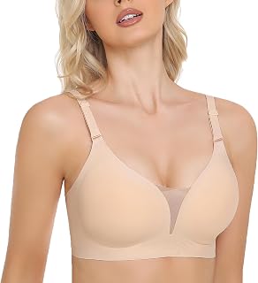 Mesh Bras for Women No Underwire Wireless Comfort Lift Push Up Bralettes for Women with Support and Bra Extender