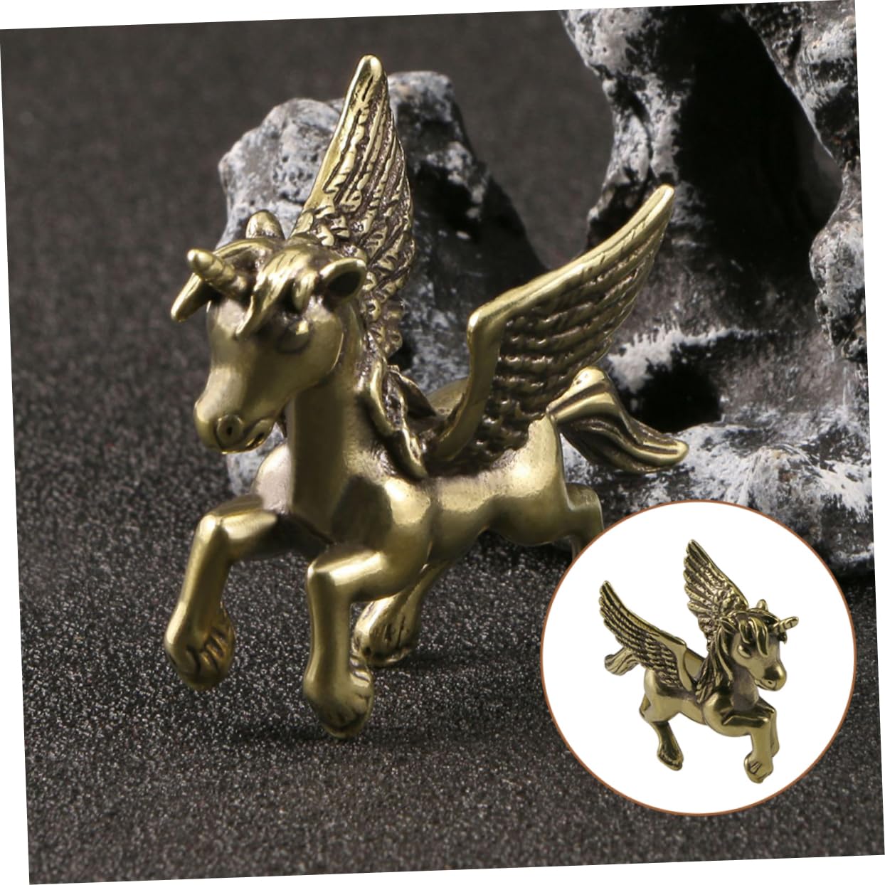 OUNONA 5stücke Retro Einhorn Figurine Aus Messing Elegante Desktop Dekoration Stabil Für Teeeinstellungen Und Wohnaccessoires Einzigartiges Für Einhorn-Liebhaber