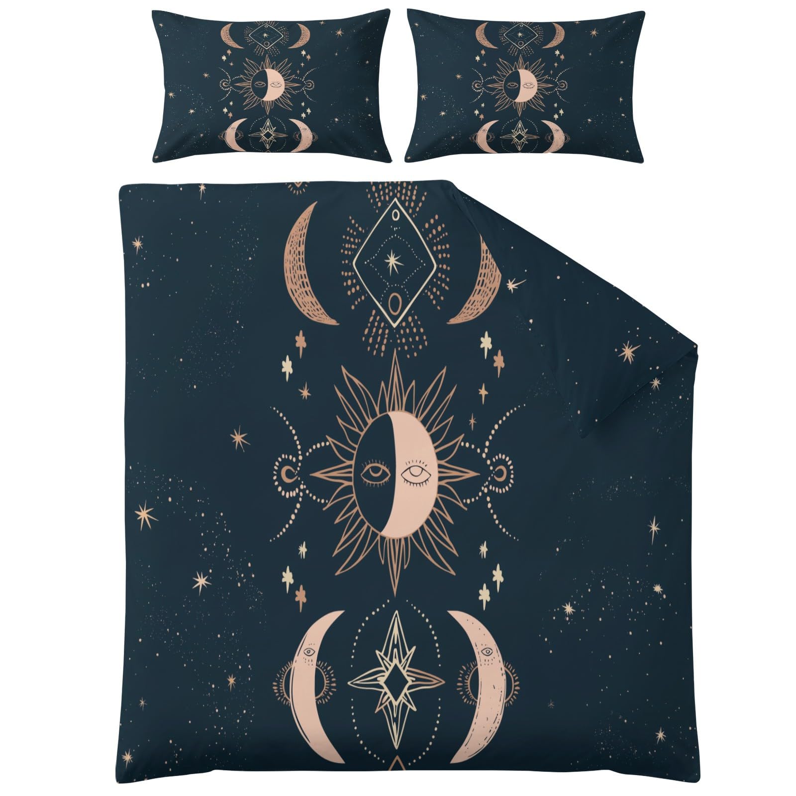 Zestaw pościeli z mikrofibry z nadrukiem artystycznej astrologii 240 x 220