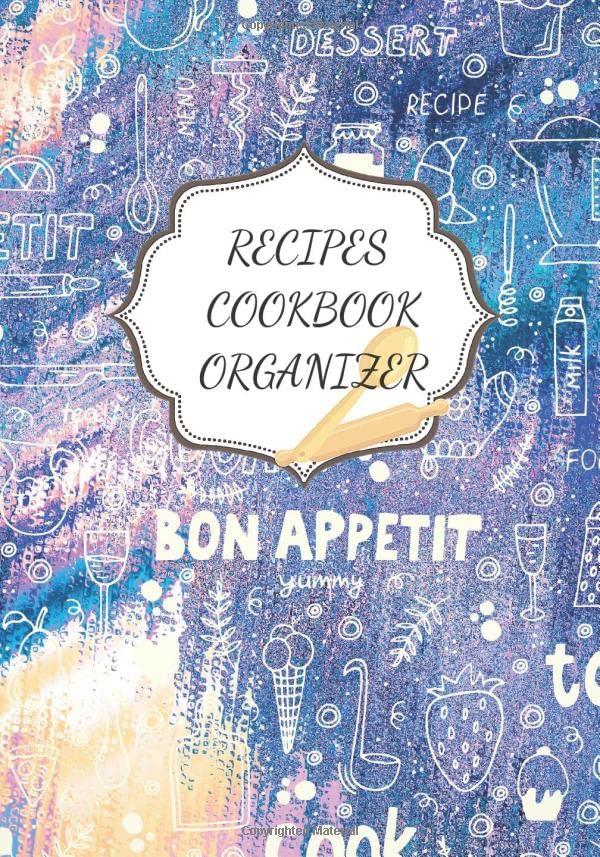 RECIPES COOKBOOK: My Favorite Recipes | Blank recipes books to Write In | Collect the Recipes You Love in Your Own Custom Cookbook with Blank Recipe ... Style With Texture, Abstract Background)