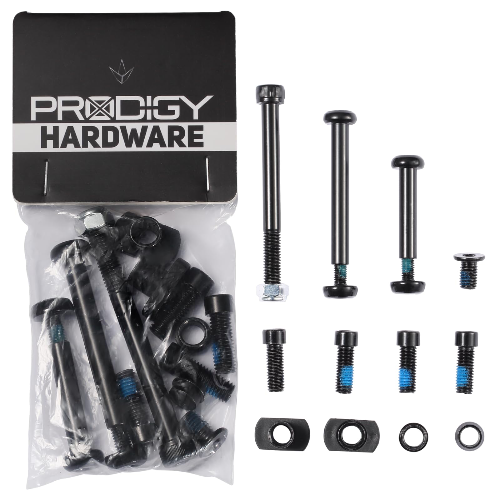 Envy Scooters Prodigy X Hardware Replacement Pack – 40mm, 62.6mm, 85mm axles, 20mm clamp Bolts, 5mm Brake Bolt Replacement pro Scooter axle (Prodigy X & Prodigy X Street)
