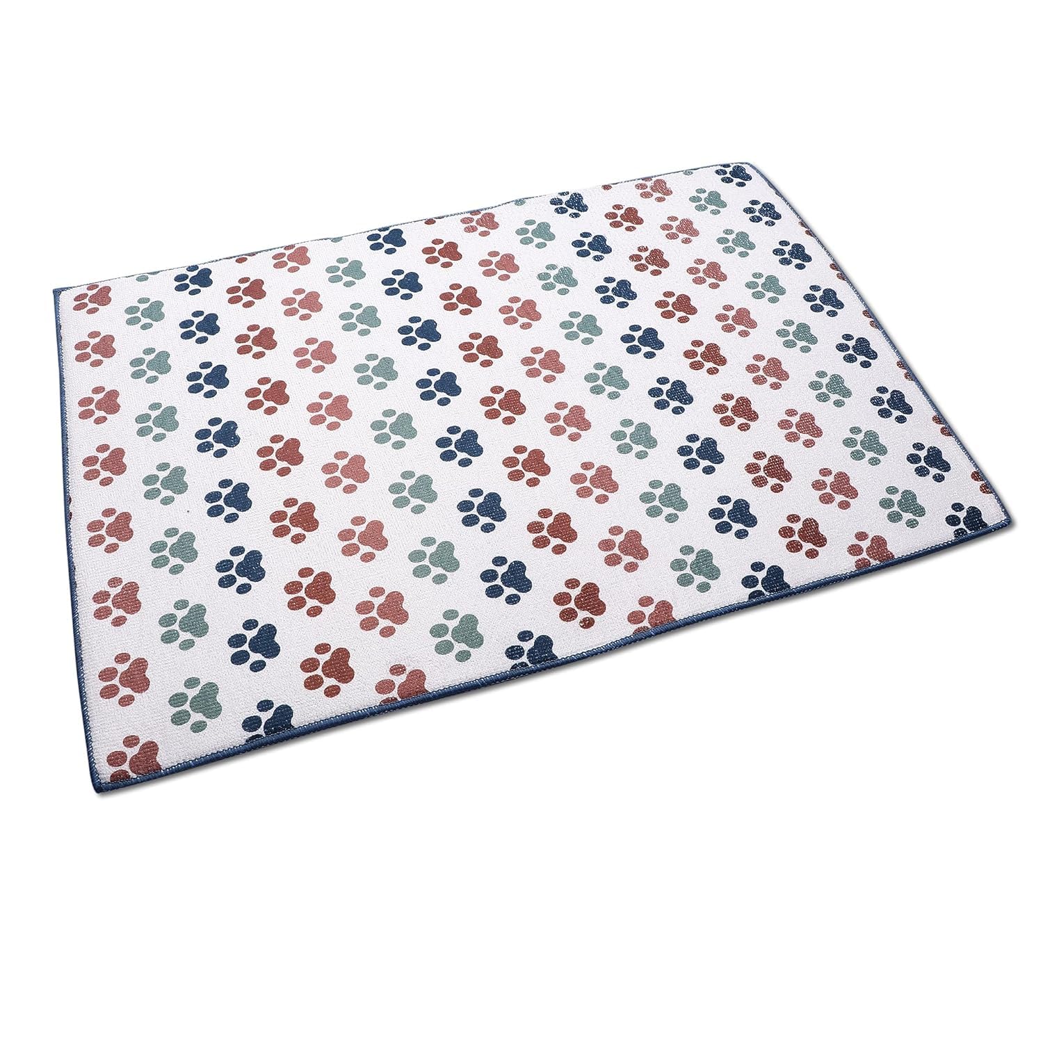 NEERAK Pet Feeding Mat- for Food and Water Bowl-No Stains Quick Dry Dog Water Dispenser Mat- Pet Supplies- Water Bowl for Messy Drinkers 50X75CM. (Pack of 1)