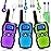 Wishouse Walkie Talkies for Kids Adult Long Range Rechargeable 3 Pack,Boy Wearable Walky Talky Set 2 Way Radio with USB Charger Battery,Camping Games Toy Birthday Xmas Gift for Girl Children Family