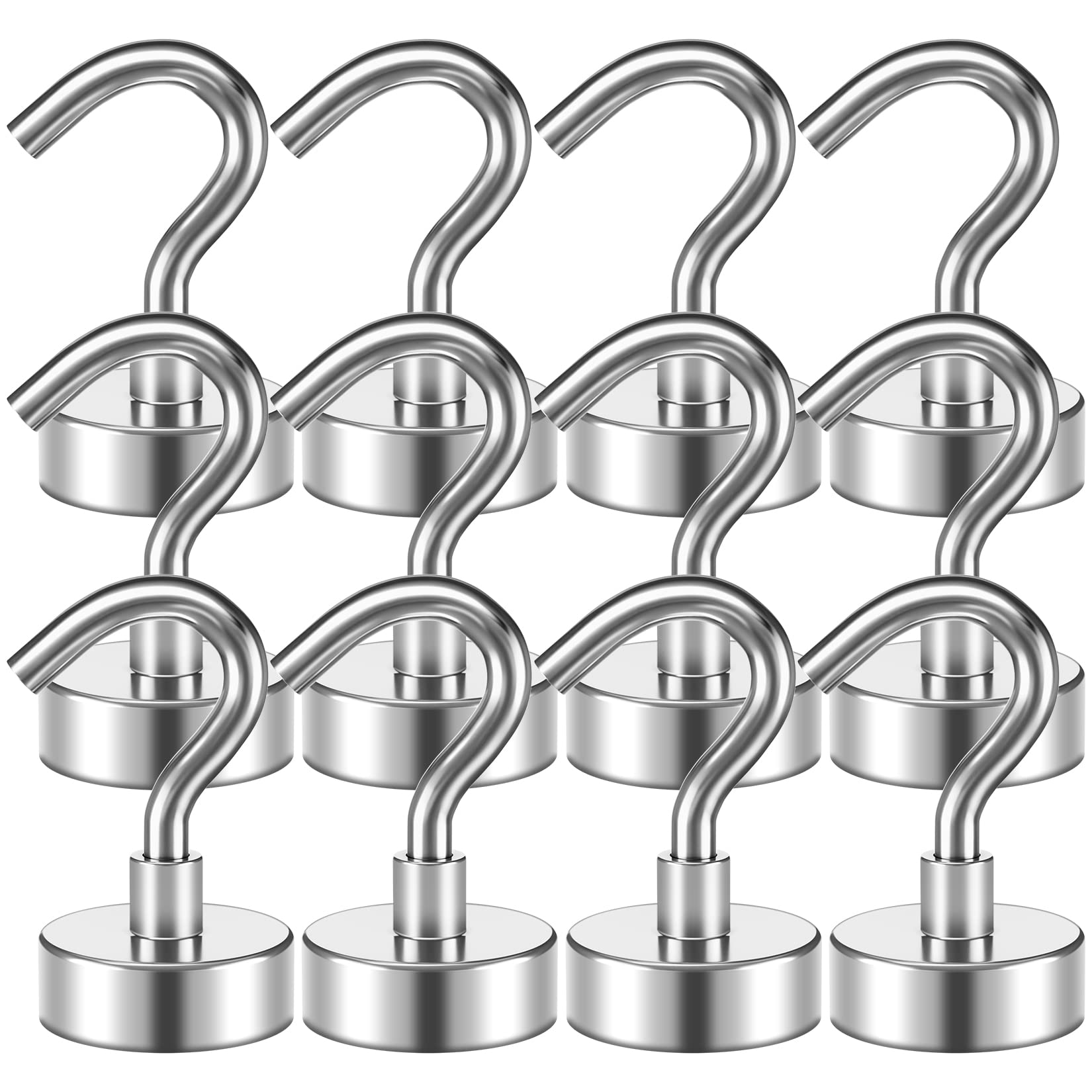 Strong Magnetic Hooks - 60 Pack for Any Room -13
