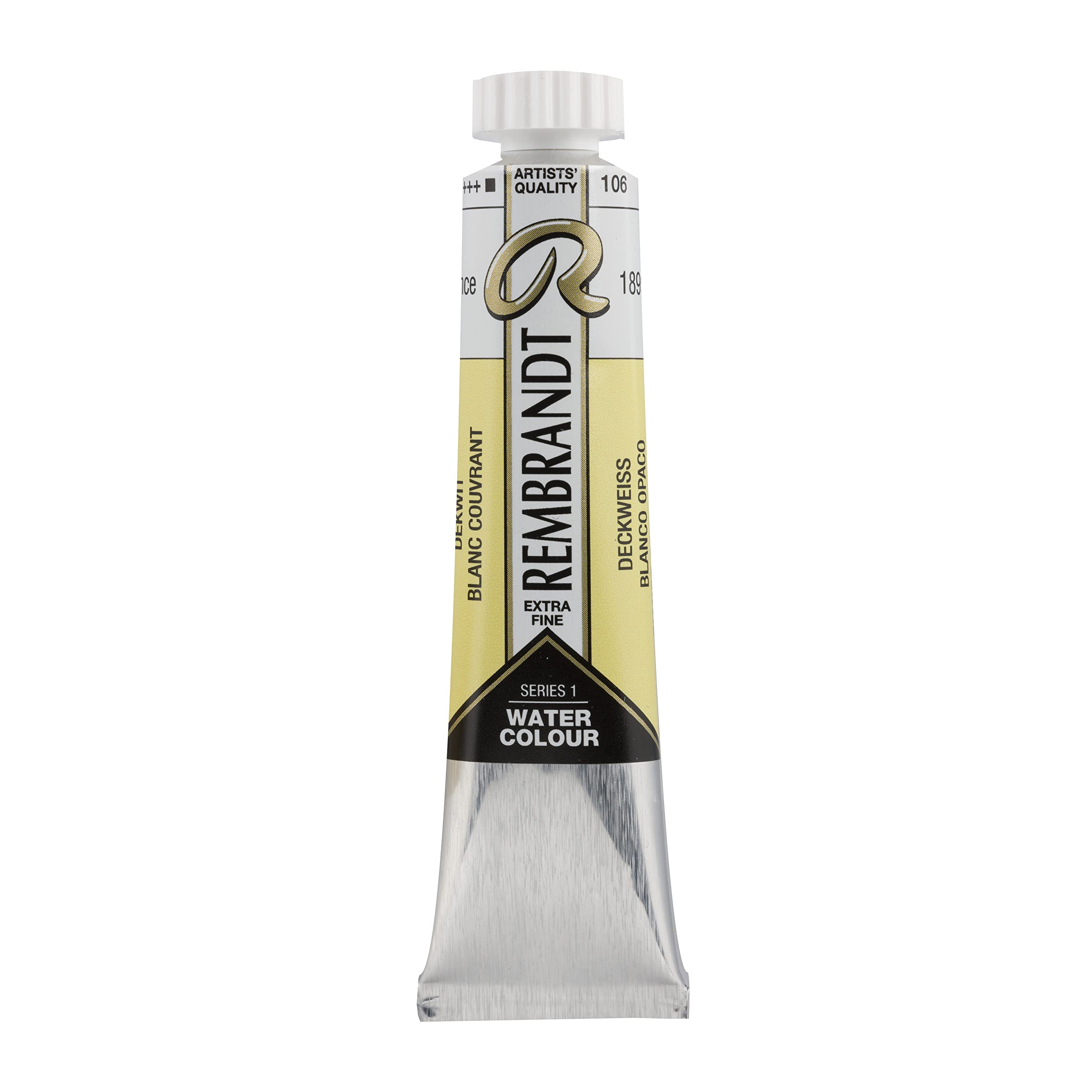 Rembrandt Watercolour - 20 ml Tube Opaque White 106 - Professional Artist Quality - High Lightfastness - Pure Gum Arabic & Premium Pigments — image 1