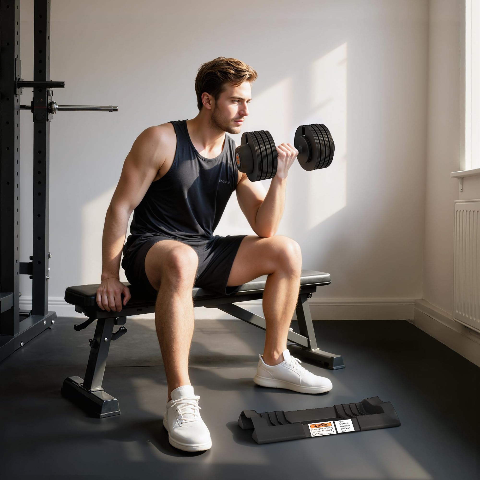 SPORTNOW 3,5-24 kg Verstellbare Hantel mit Ablagefach Rutschfest Griff | Kurzhanteln aus Kunststoff, Dummbell, Zuhause, Fitnessstudio, Krafttraining