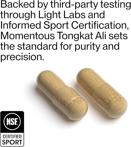 Vista 5 de Momentous Suplemento de Tongkat Ali – Polvo de Extracto de Raíz Longjack para Hombres y Mujeres – Apoya el Equilibrio Hormonal, el Rendimiento