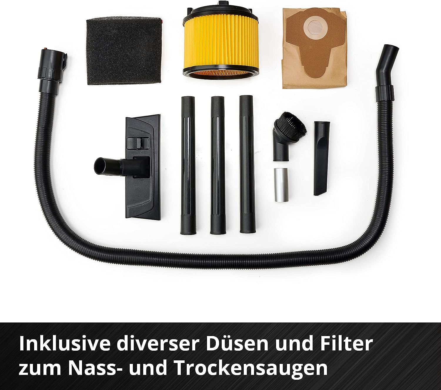 Einhell Akku-Nass-Trockensauger TC-VC 18/20 Li S-Solo Power X-Change 18 V 20 L Edelstahlbehälter