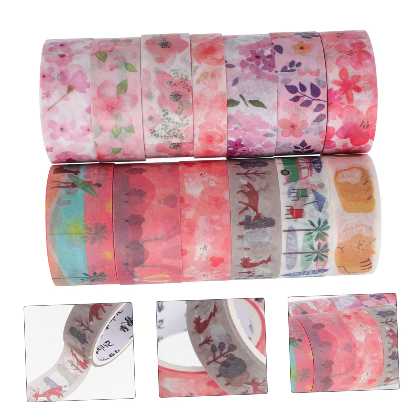 STOBOK 39rotoli Nastro Adesivo Decorativo Set Per Fai Da Te Washi Tape Per Scrapbooking e Decorazioni Di Diario Carta Pulp Di Qualità Superiore Per Creazioni Artistiche e Regali
