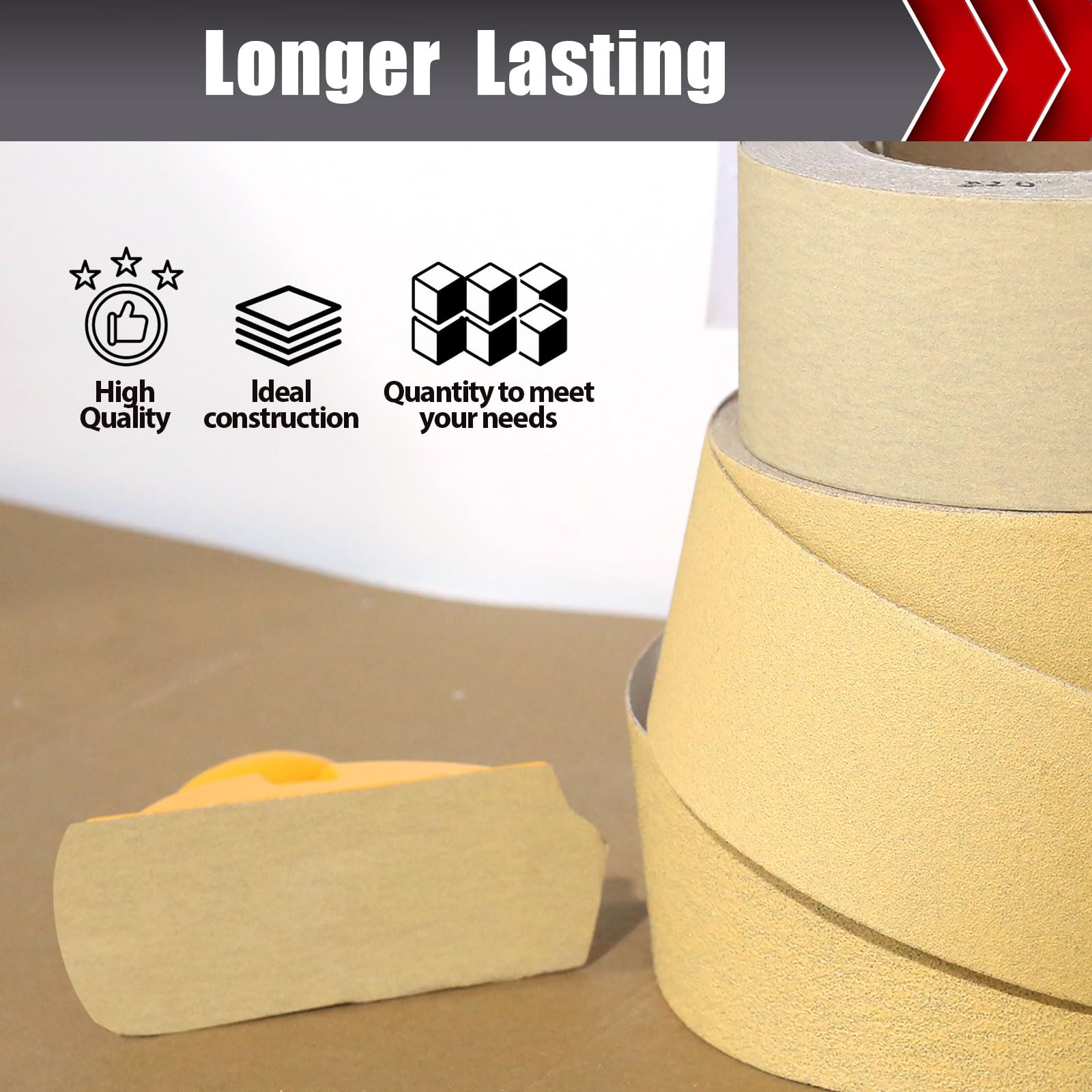 BOSHCRAFT 180 Grit Sandpaper - Longboard Roll -5