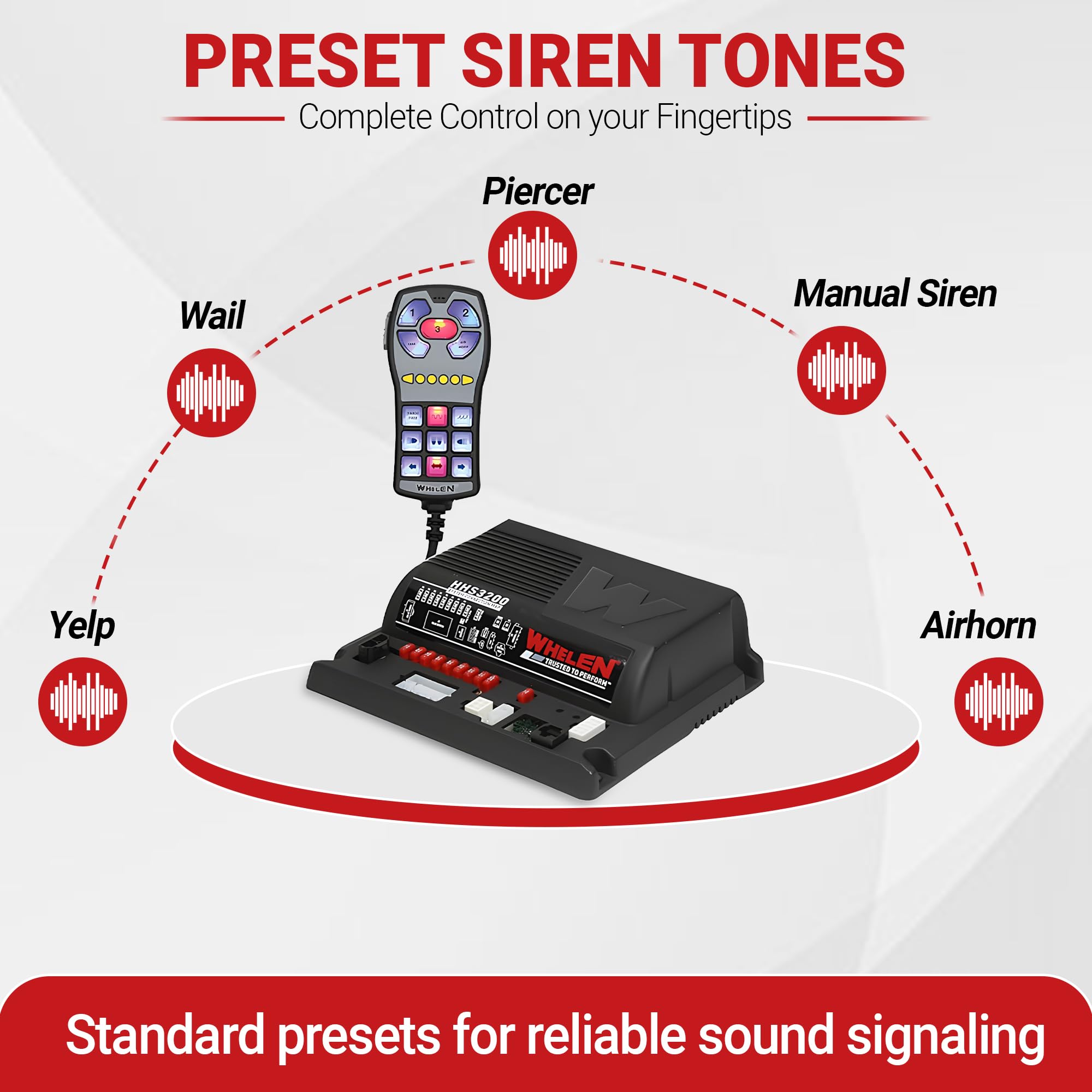 Whelen HHS3200 200Watt Siren - 1 Pack - Hand-Held Controller
